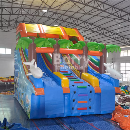 Brinquedos infláveis populares para crianças e adultos toboágua para piscina com estrutura de parque aquático