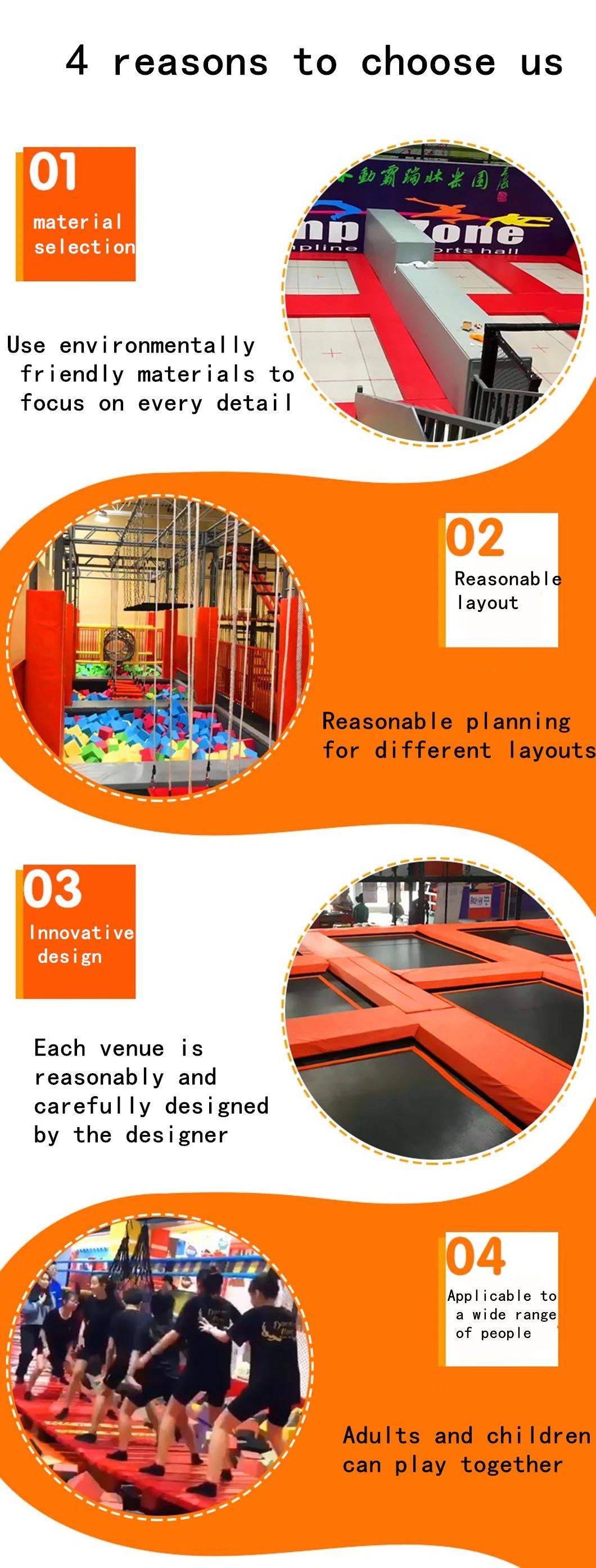 Indoor Adult Gymnastics Fitness Training Children′s Playground Trampoline Park Equipment