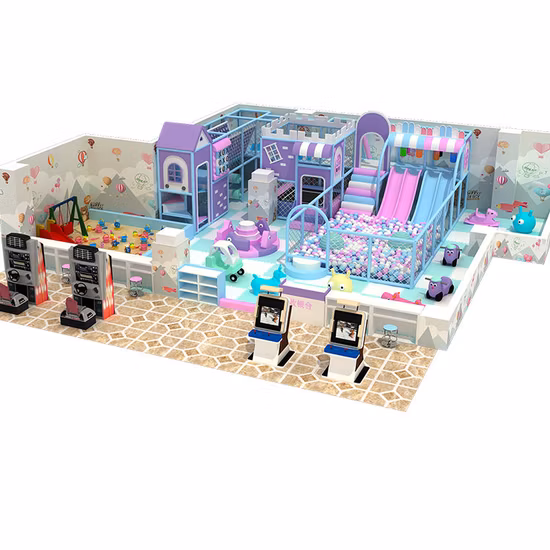 Grandes equipamentos de playground interno para shoppings e supermercados