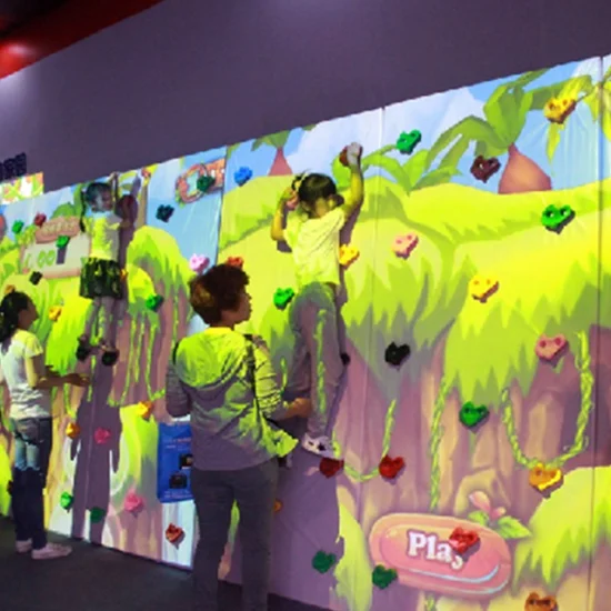 Projetor de simulação de escalada em parede de realidade aumentada para crianças